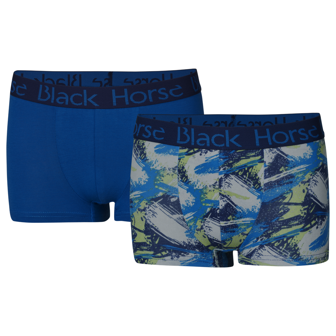Poikien Bokserit Luomupuuvillasta 2-Pack Blue sky + Nature