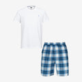 Navy White Check