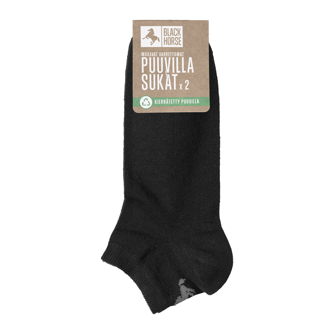 Varrettomat puuvillasukat 2-pack Black Hawk tuotepakkaus