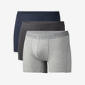 Tuotekuva Bokserit luomupuuvilla 3-pack Grey Melange + Navy + Black