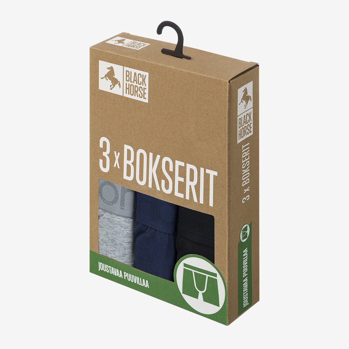 Bokserit puuvilla 3-pack