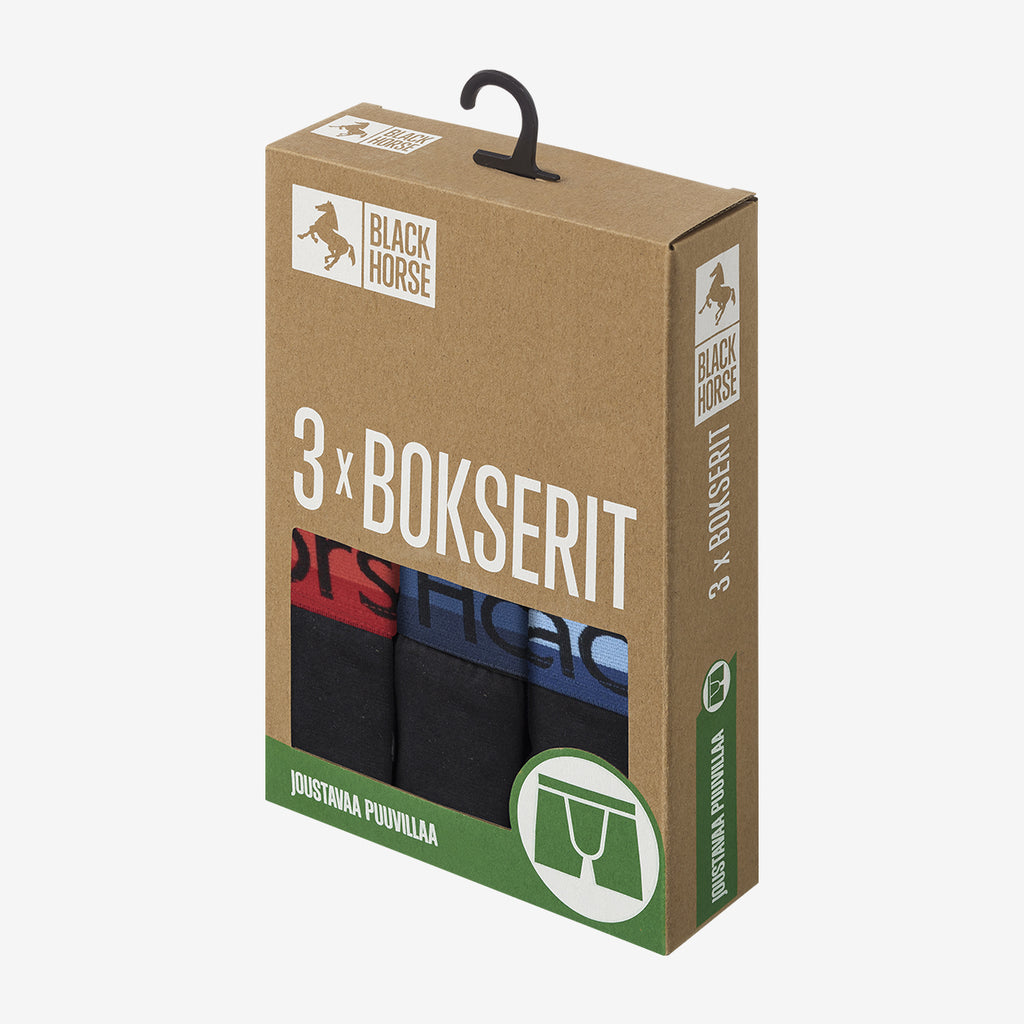 Bokserit puuvilla 3-pack