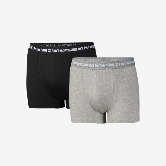 Tuotekuva Poikien bokserit luomupuuvilla 2-pack light grey melange + black