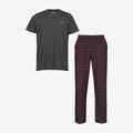Tuotekuva Lyhythihainen flanellipyjama wine red check