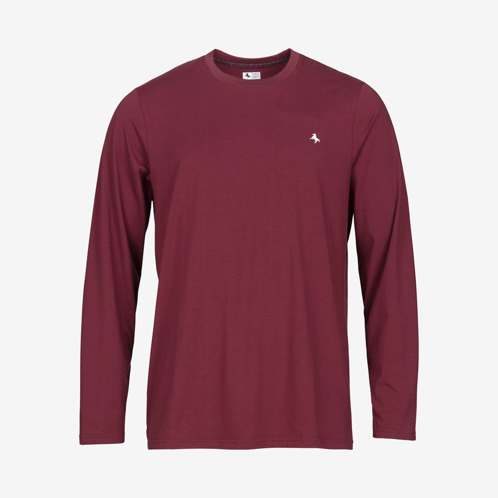 Tuotekuva Black Horse Pitkähihainen pyjama red wine tile