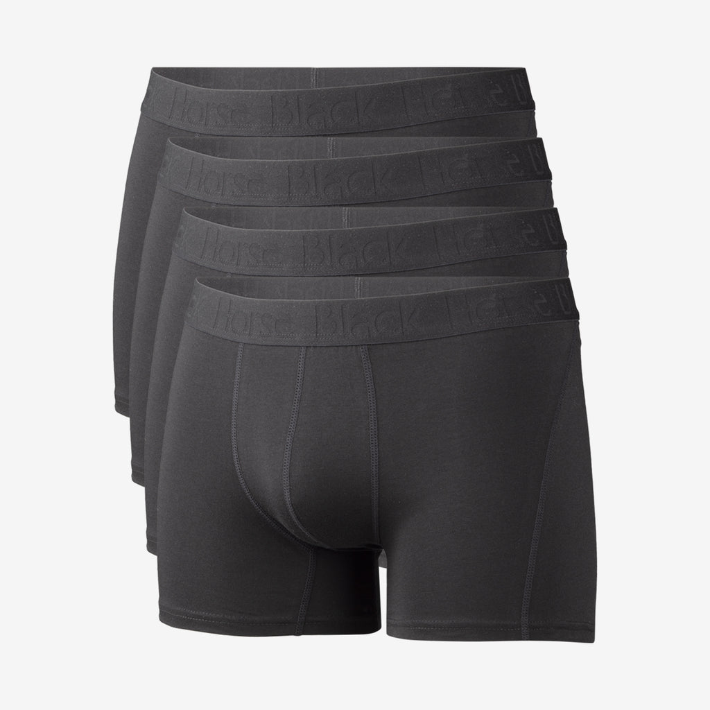 Tuotekuva Black Horse Bokserit luomupuuvilla 4-pack musta
