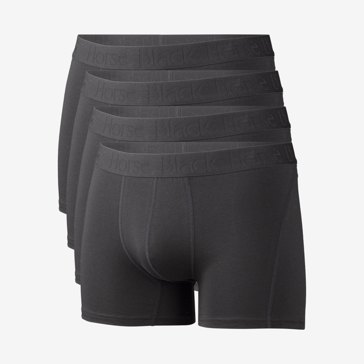 Tuotekuva Black Horse Bokserit luomupuuvilla 4-pack musta