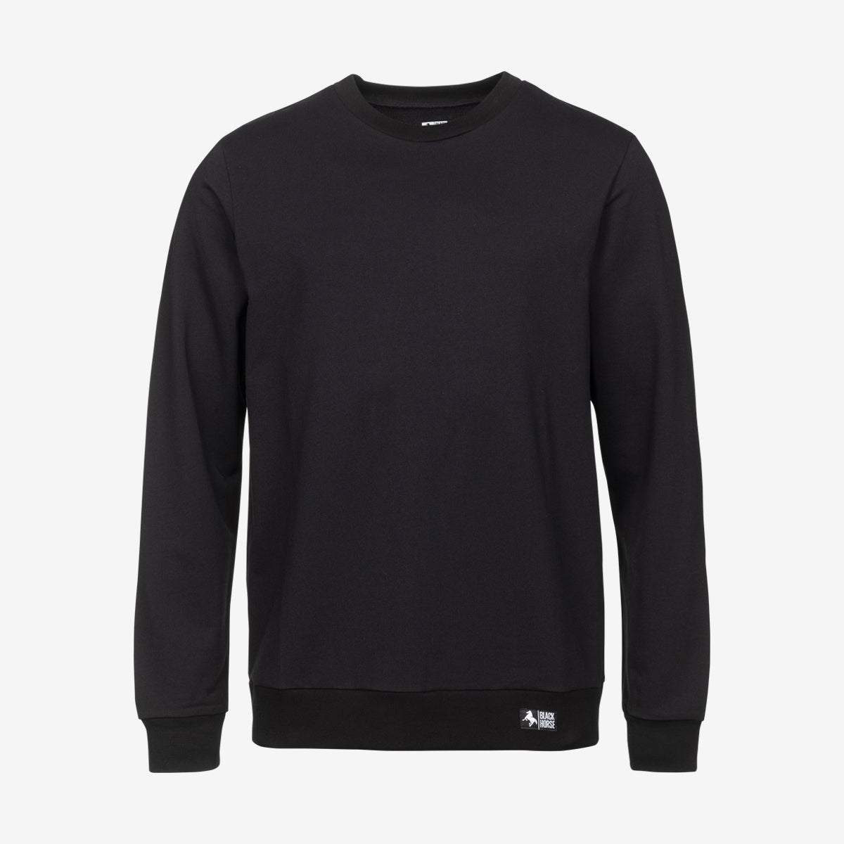 Tuotekuva Black Horse collegepaita luomupuuvillasta musta