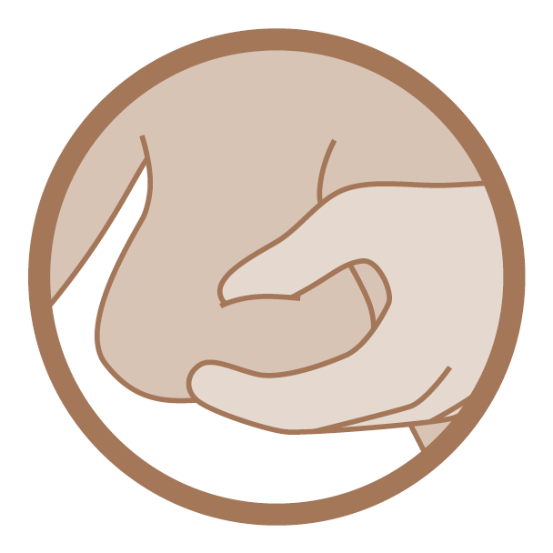 Pidä kivestä peukalon ja muiden sormien välissä ja pyörittele sitä kädessäsi.